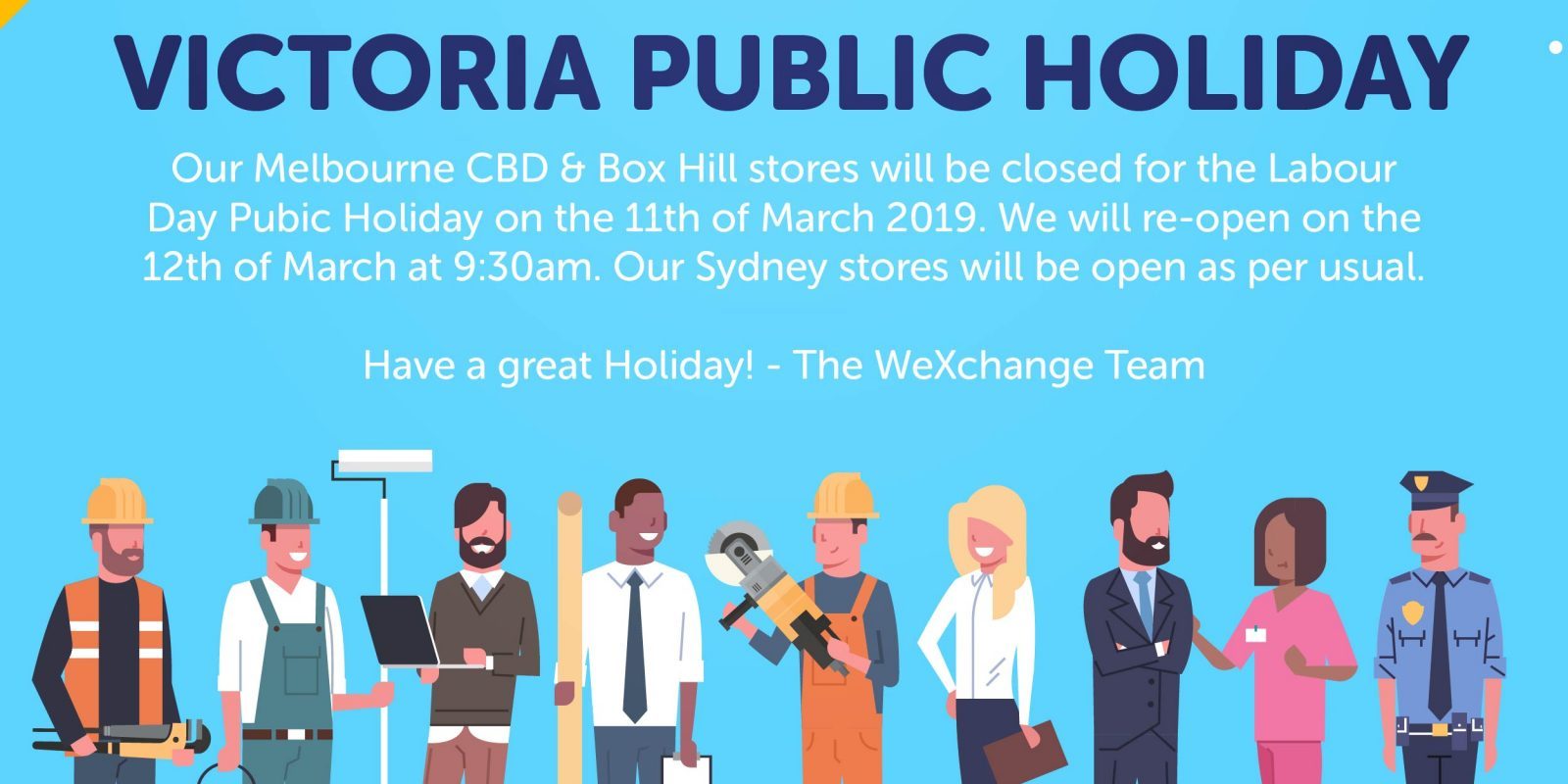 Victoria Labour Day Public Holiday WeXchange